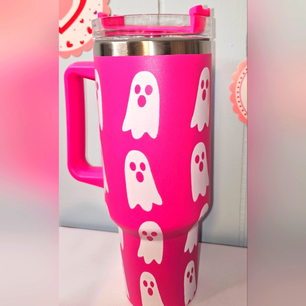 Pink Ghost Tumbler